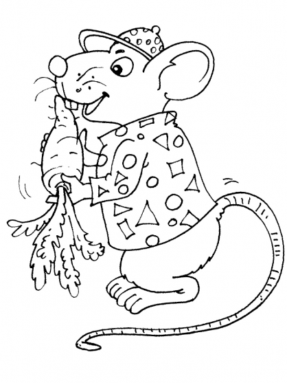 着色页: 鼠 (动物) #15235 - 免费可打印着色页