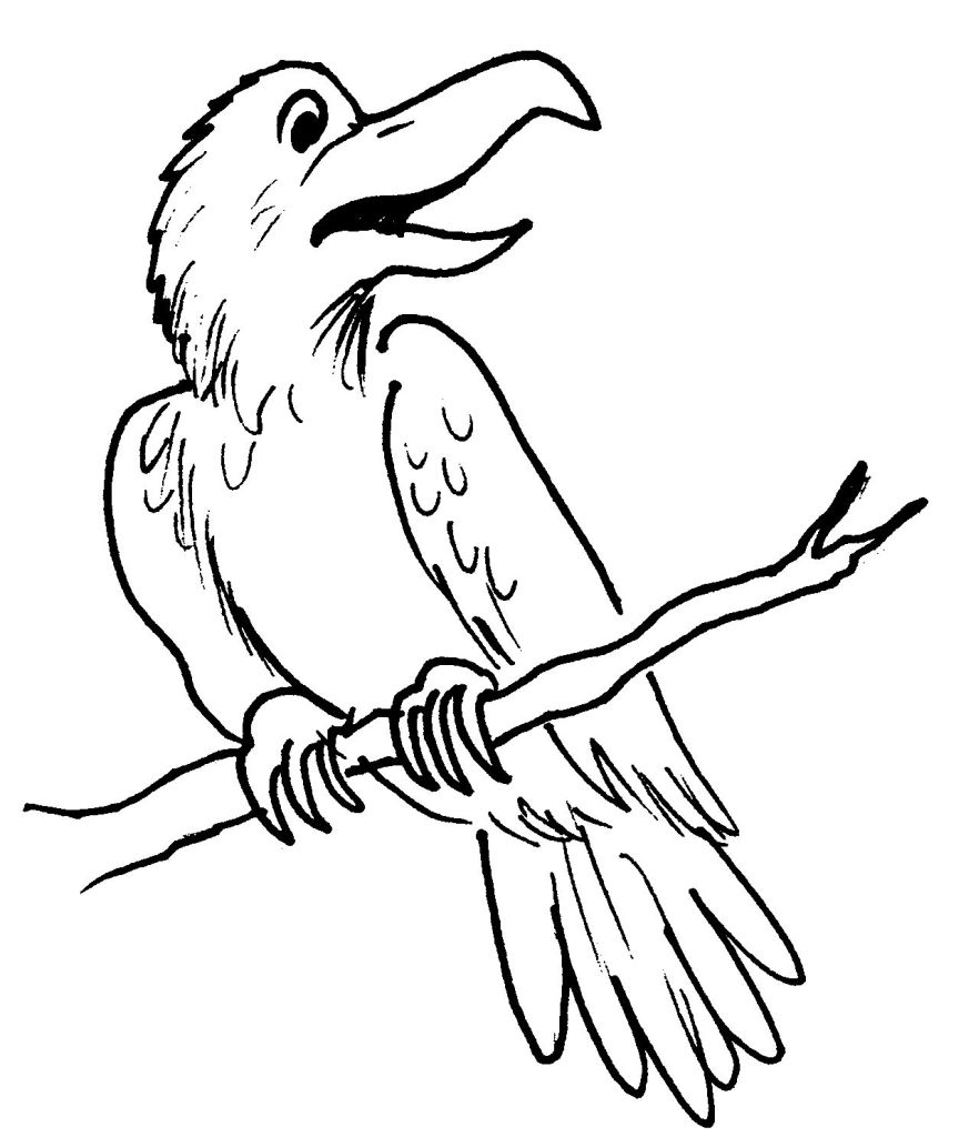 着色页: 乌鸦 (动物) #4292 - 免费可打印着色页