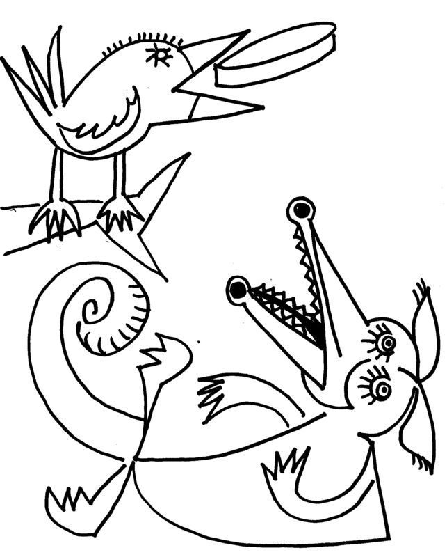 着色页: 乌鸦 (动物) #4304 - 免费可打印着色页