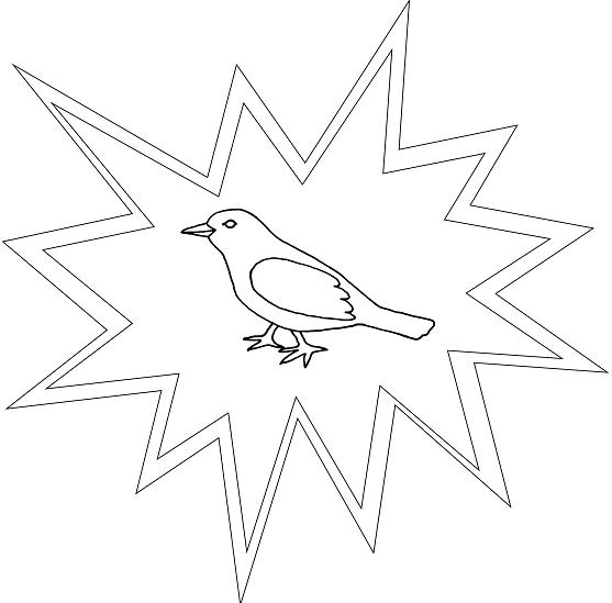 着色页: 乌鸦 (动物) #4374 - 免费可打印着色页