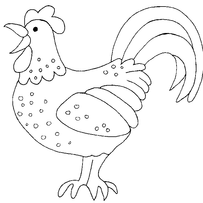 着色页: 公鸡 (动物) #4090 - 免费可打印着色页