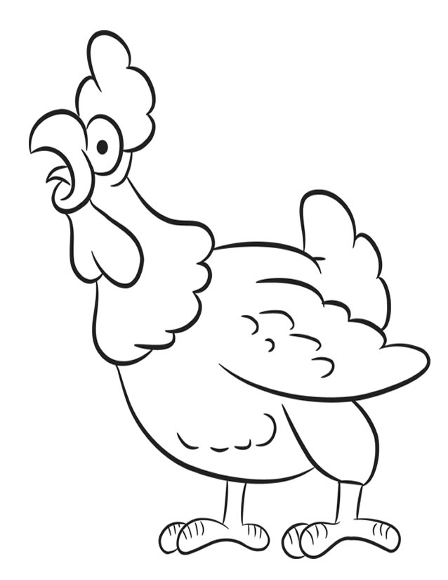 着色页: 公鸡 (动物) #4092 - 免费可打印着色页