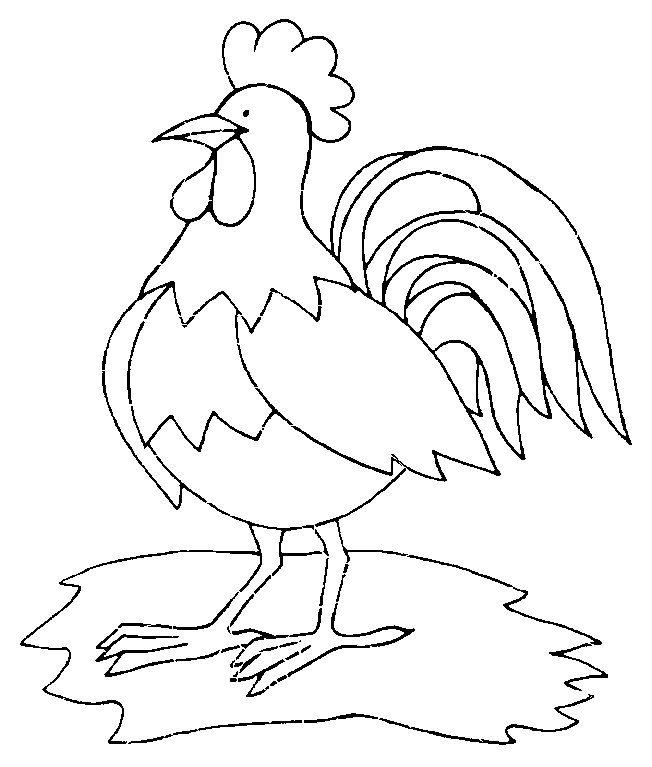 着色页: 公鸡 (动物) #4114 - 免费可打印着色页