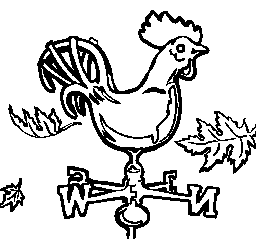 着色页: 公鸡 (动物) #4130 - 免费可打印着色页