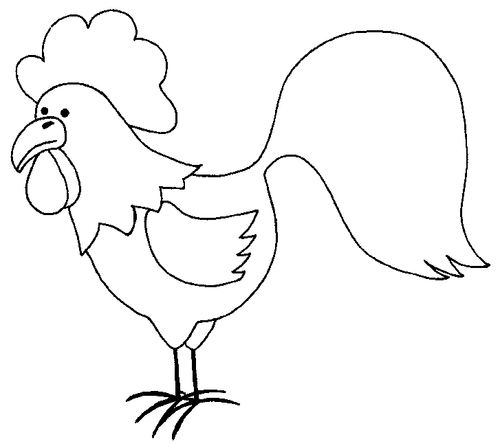 着色页: 公鸡 (动物) #4132 - 免费可打印着色页