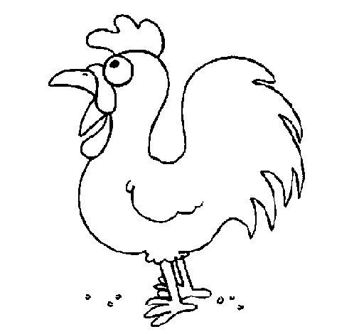 着色页: 公鸡 (动物) #4134 - 免费可打印着色页
