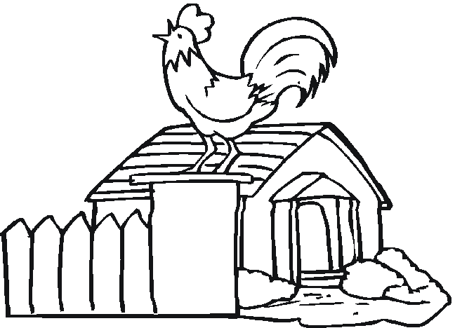 着色页: 公鸡 (动物) #4146 - 免费可打印着色页