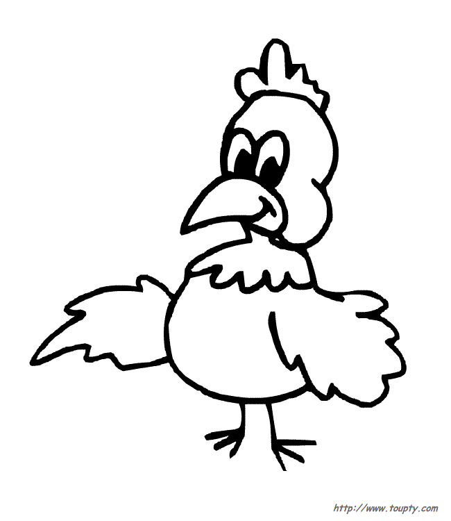 着色页: 公鸡 (动物) #4152 - 免费可打印着色页