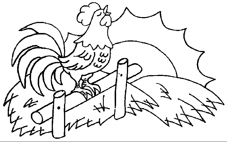 着色页: 公鸡 (动物) #4156 - 免费可打印着色页