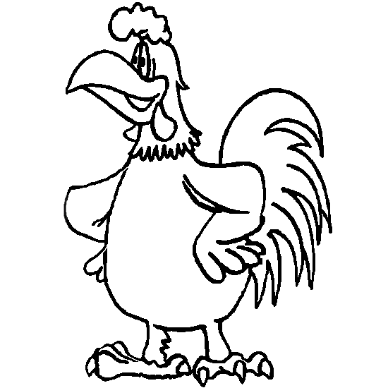着色页: 公鸡 (动物) #4164 - 免费可打印着色页