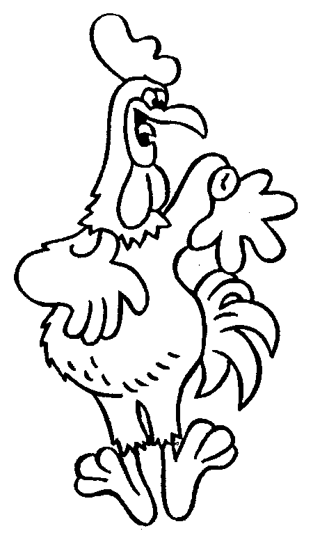 着色页: 公鸡 (动物) #4190 - 免费可打印着色页