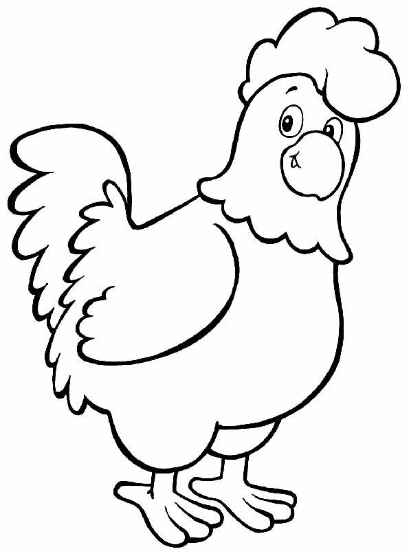 着色页: 公鸡 (动物) #4197 - 免费可打印着色页