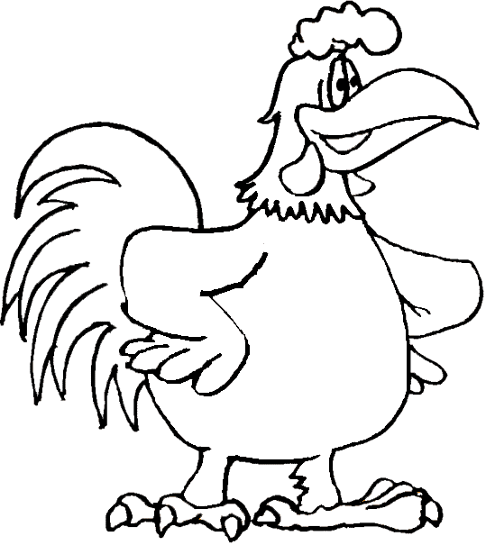 着色页: 公鸡 (动物) #4277 - 免费可打印着色页