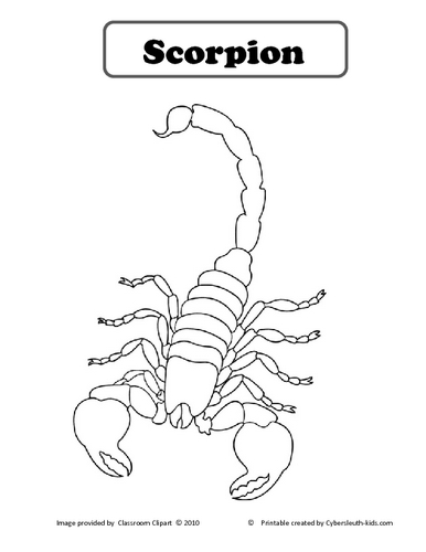 着色页: 天蝎座 (动物) #14610 - 免费可打印着色页