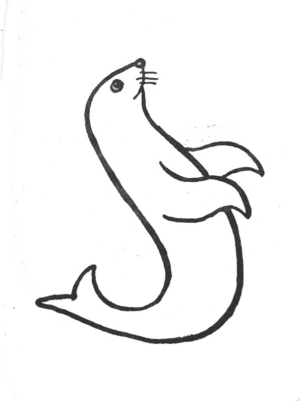 着色页: 海豹 (动物) #16372 - 免费可打印着色页