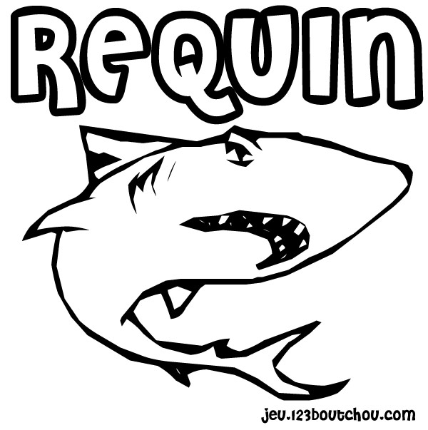 着色页: 鲨鱼 (动物) #14782 - 免费可打印着色页