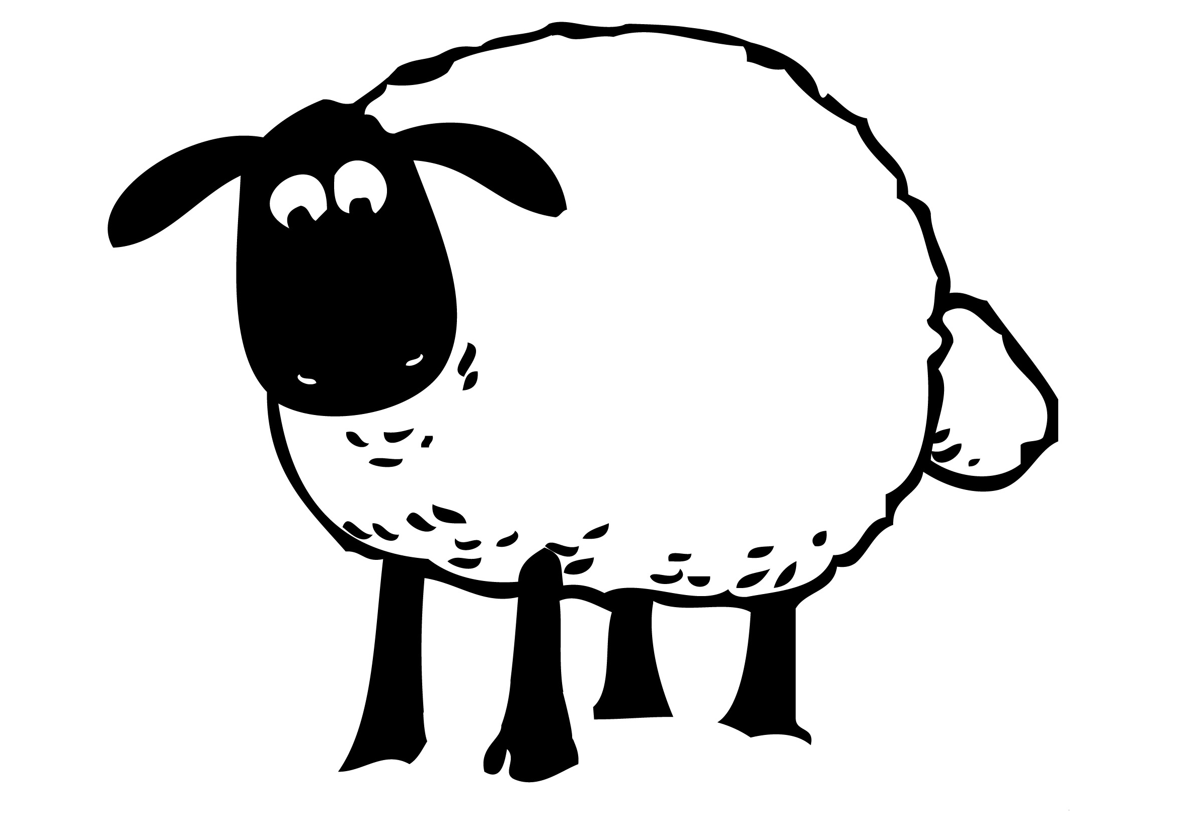 着色页: 羊 (动物) #11392 - 免费可打印着色页