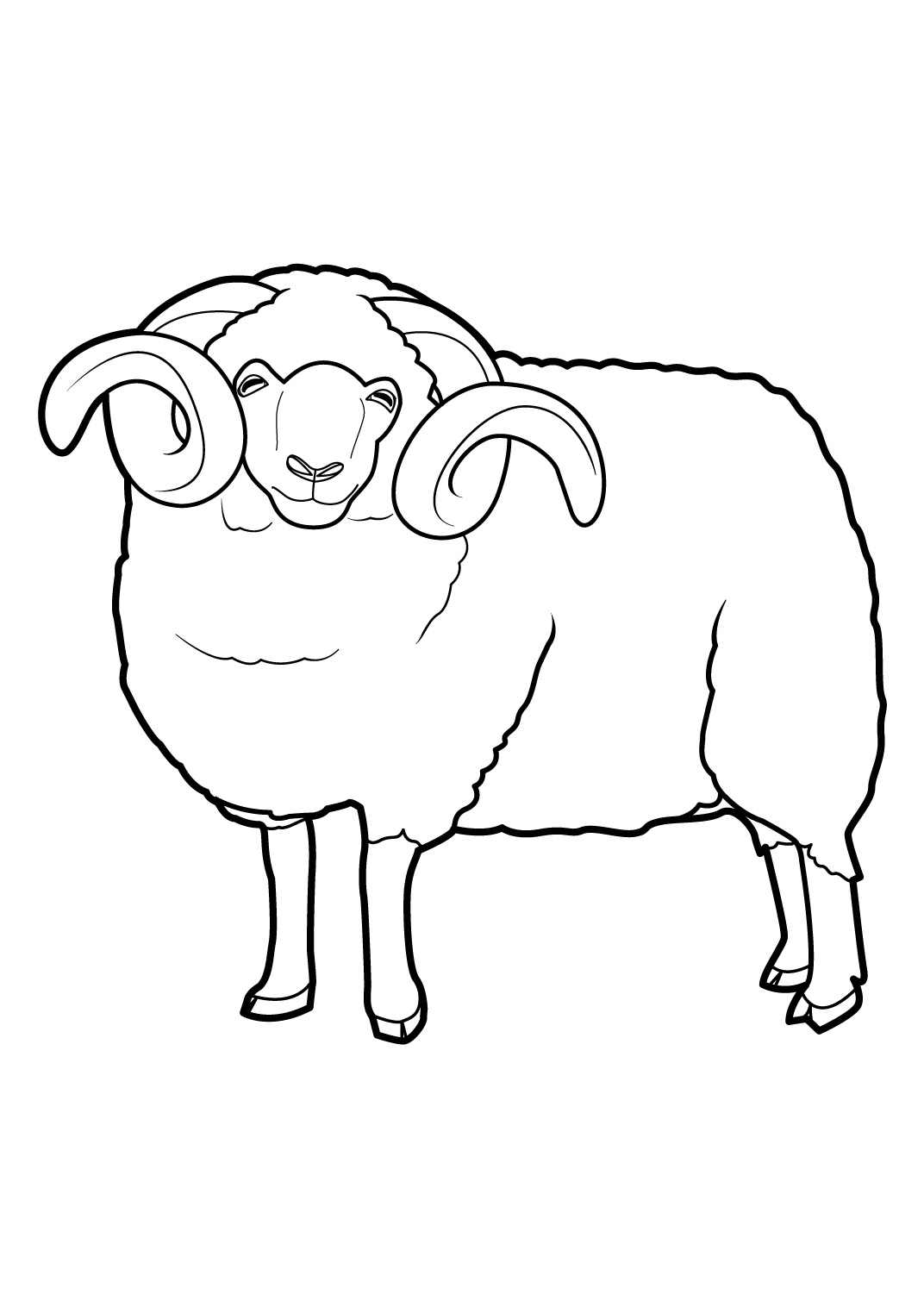 着色页: 羊 (动物) #11401 - 免费可打印着色页