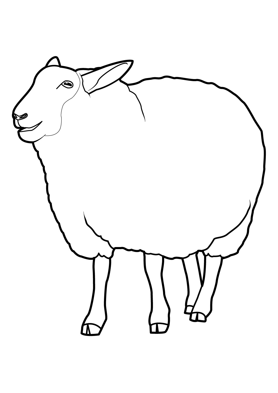 着色页: 羊 (动物) #11404 - 免费可打印着色页