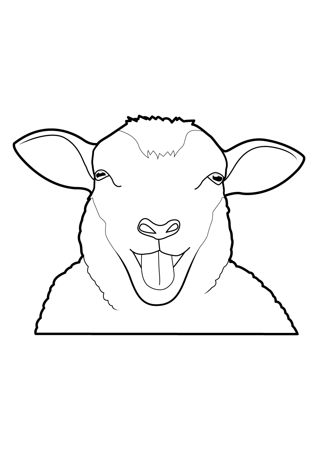 着色页: 羊 (动物) #11417 - 免费可打印着色页