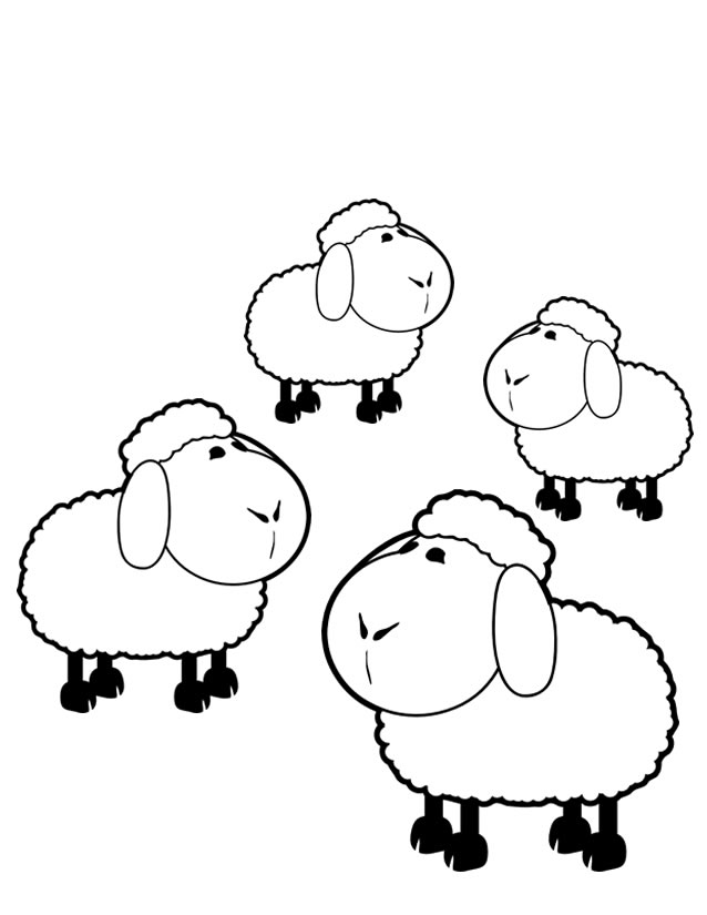 着色页: 羊 (动物) #11444 - 免费可打印着色页
