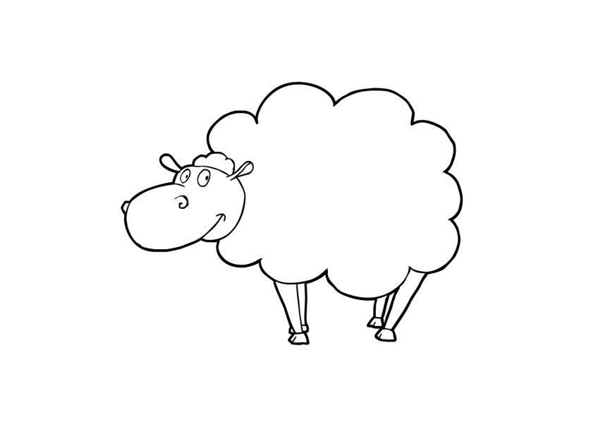 着色页: 羊 (动物) #11454 - 免费可打印着色页