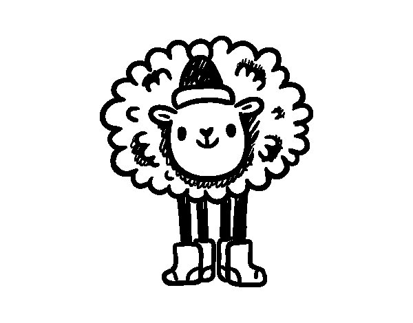 着色页: 羊 (动物) #11457 - 免费可打印着色页