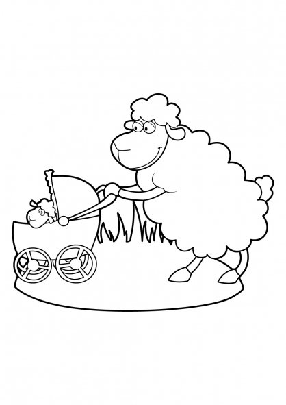 着色页: 羊 (动物) #11489 - 免费可打印着色页
