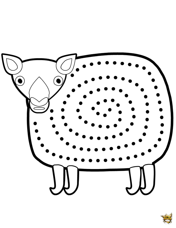 着色页: 羊 (动物) #11542 - 免费可打印着色页