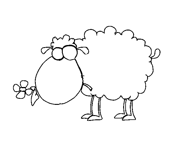 着色页: 羊 (动物) #11581 - 免费可打印着色页