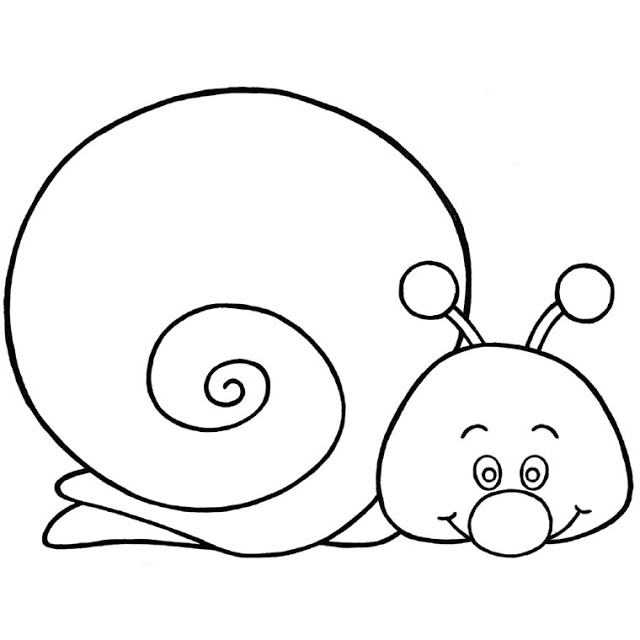 着色页: 蜗牛 (动物) #6513 - 免费可打印着色页