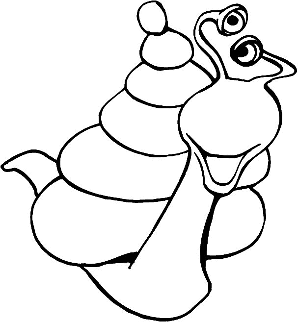 着色页: 蜗牛 (动物) #6517 - 免费可打印着色页