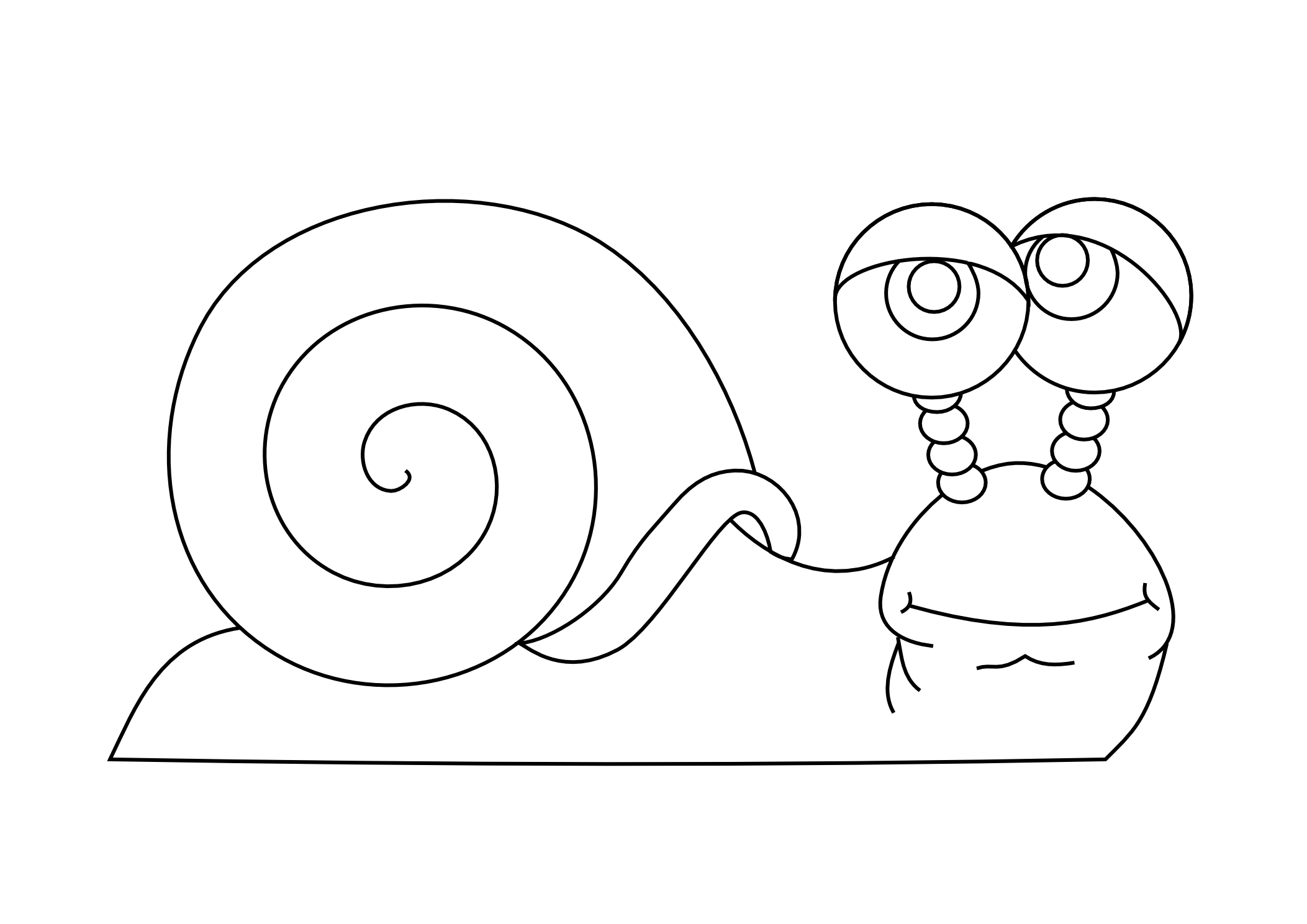 着色页: 蜗牛 (动物) #6525 - 免费可打印着色页