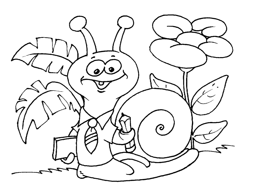 着色页: 蜗牛 (动物) #6528 - 免费可打印着色页