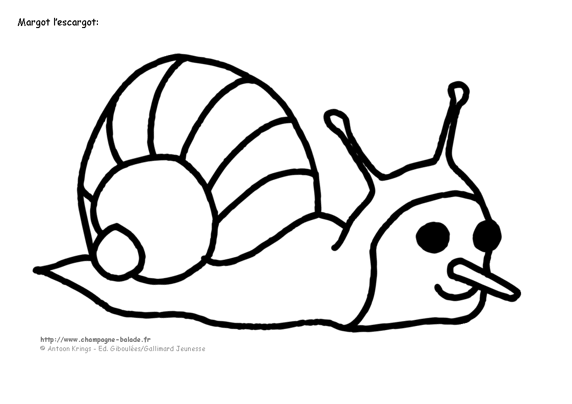 着色页: 蜗牛 (动物) #6529 - 免费可打印着色页
