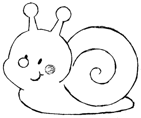 着色页: 蜗牛 (动物) #6545 - 免费可打印着色页
