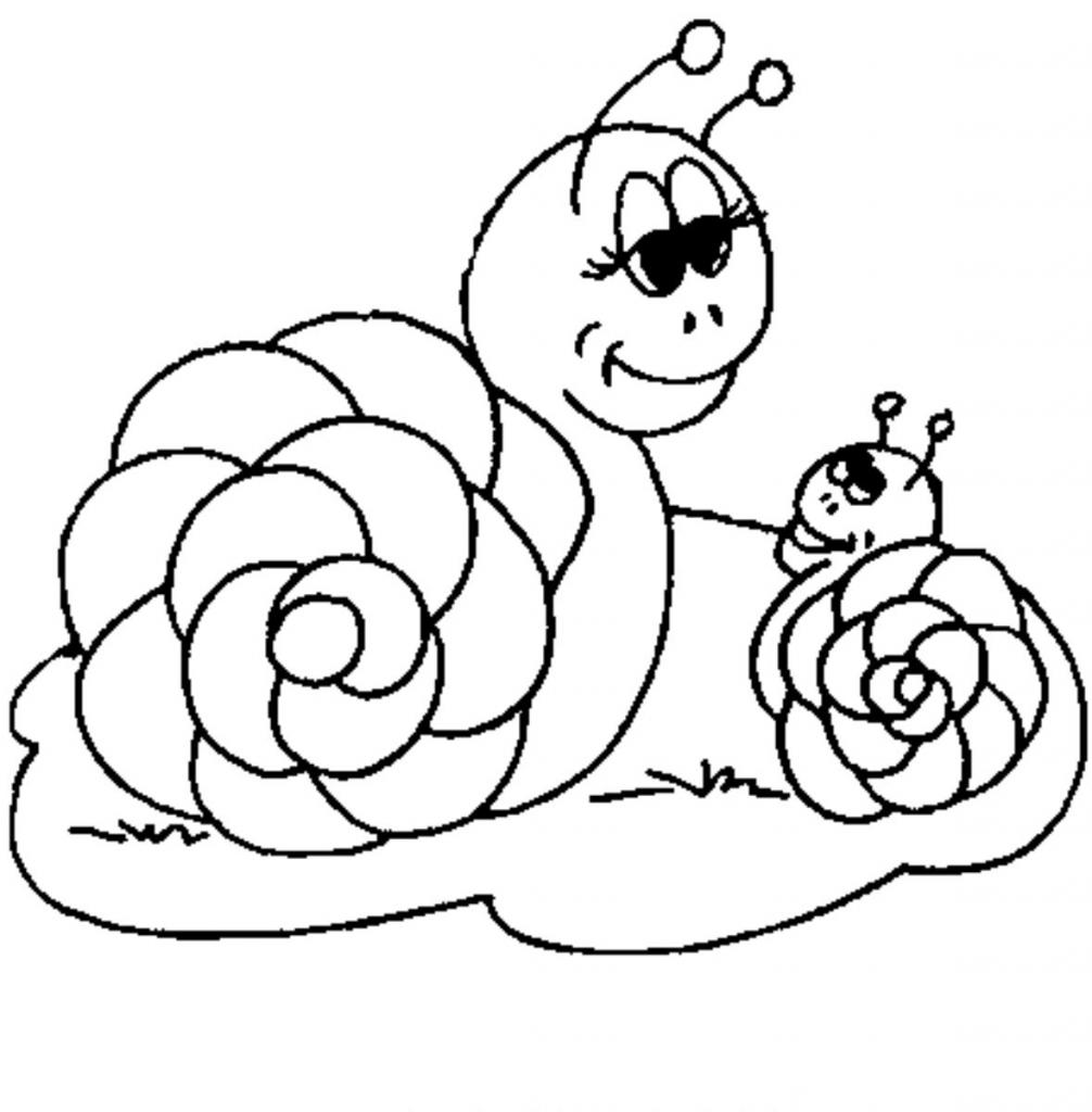 着色页: 蜗牛 (动物) #6562 - 免费可打印着色页