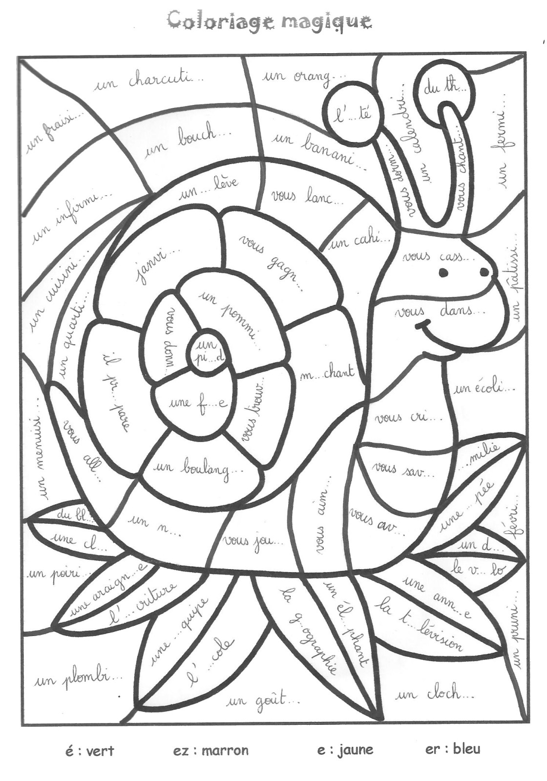着色页: 蜗牛 (动物) #6589 - 免费可打印着色页