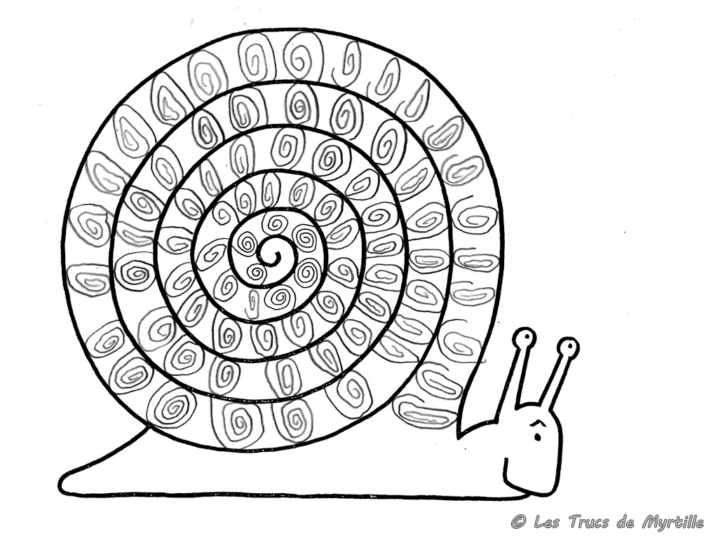 着色页: 蜗牛 (动物) #6594 - 免费可打印着色页