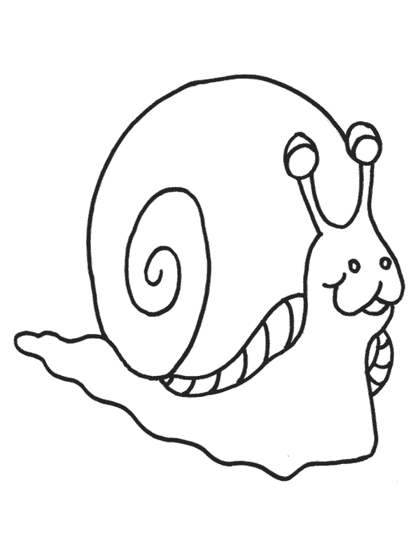 着色页: 蜗牛 (动物) #6650 - 免费可打印着色页