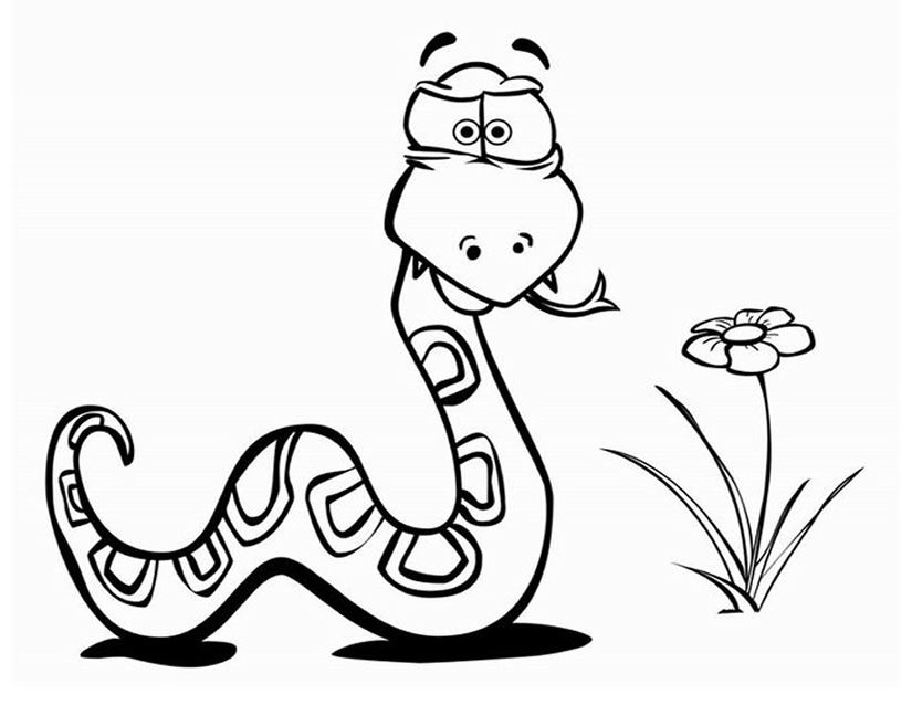 着色页: 蛇 (动物) #14356 - 免费可打印着色页