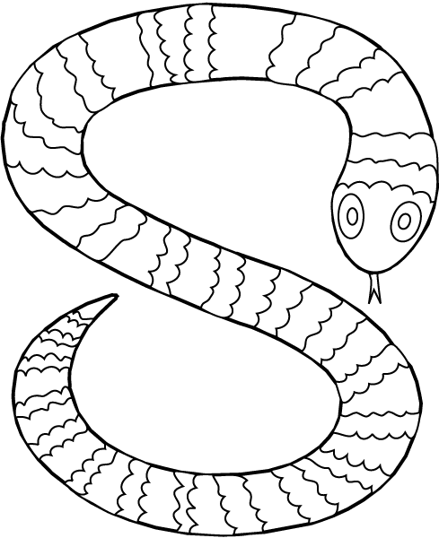 着色页: 蛇 (动物) #14368 - 免费可打印着色页