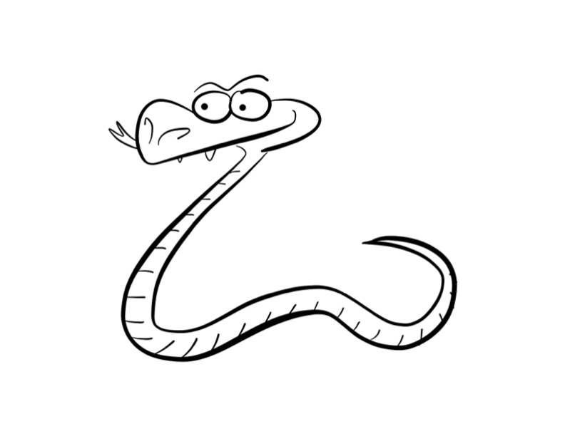 着色页: 蛇 (动物) #14521 - 免费可打印着色页
