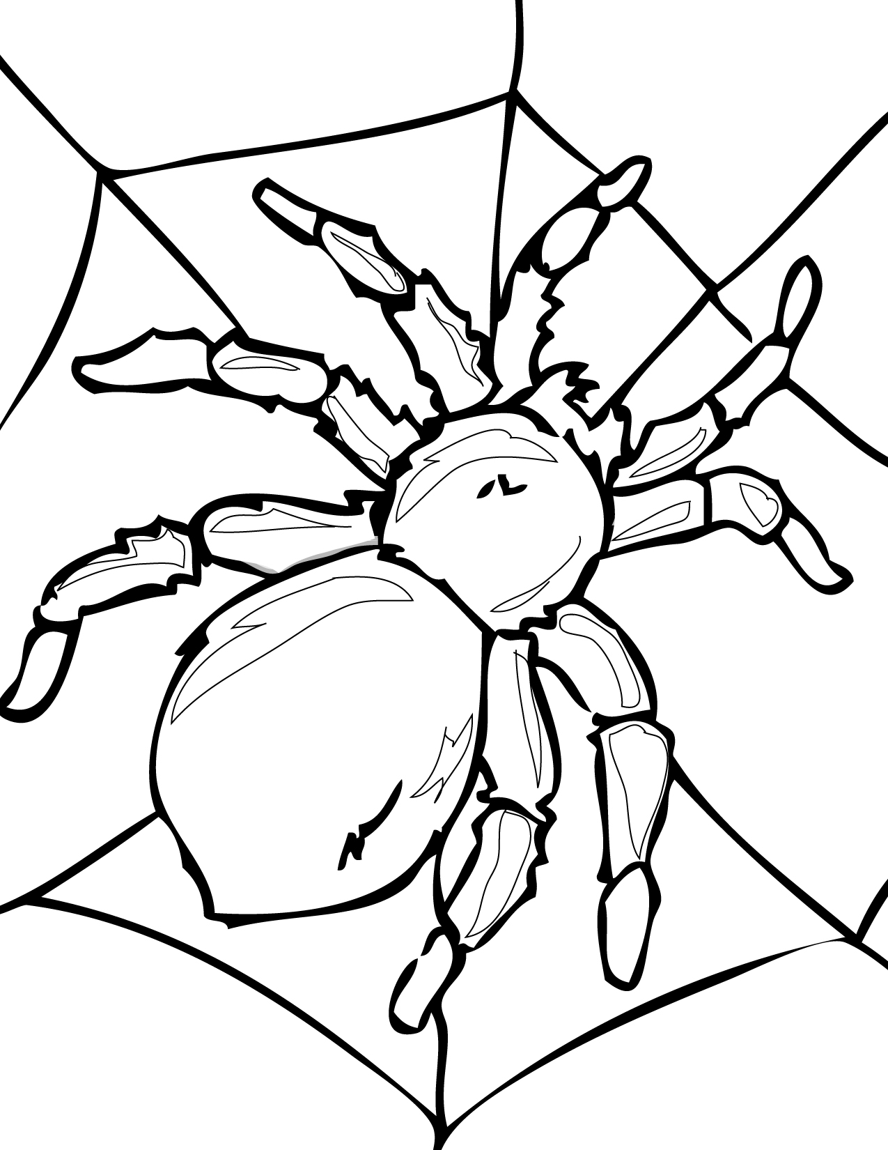 着色页: 蜘蛛 (动物) #595 - 免费可打印着色页