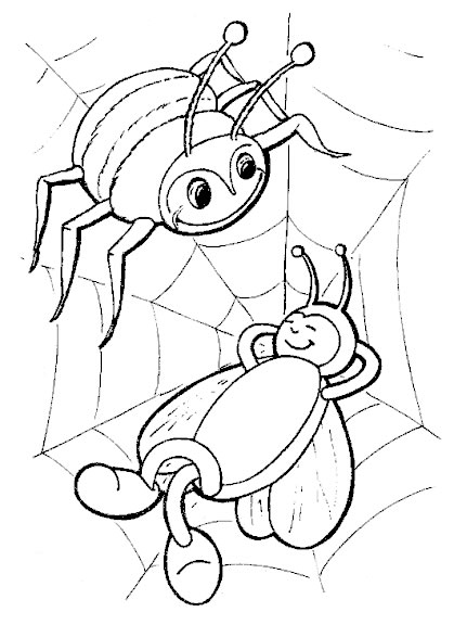 着色页: 蜘蛛 (动物) #654 - 免费可打印着色页