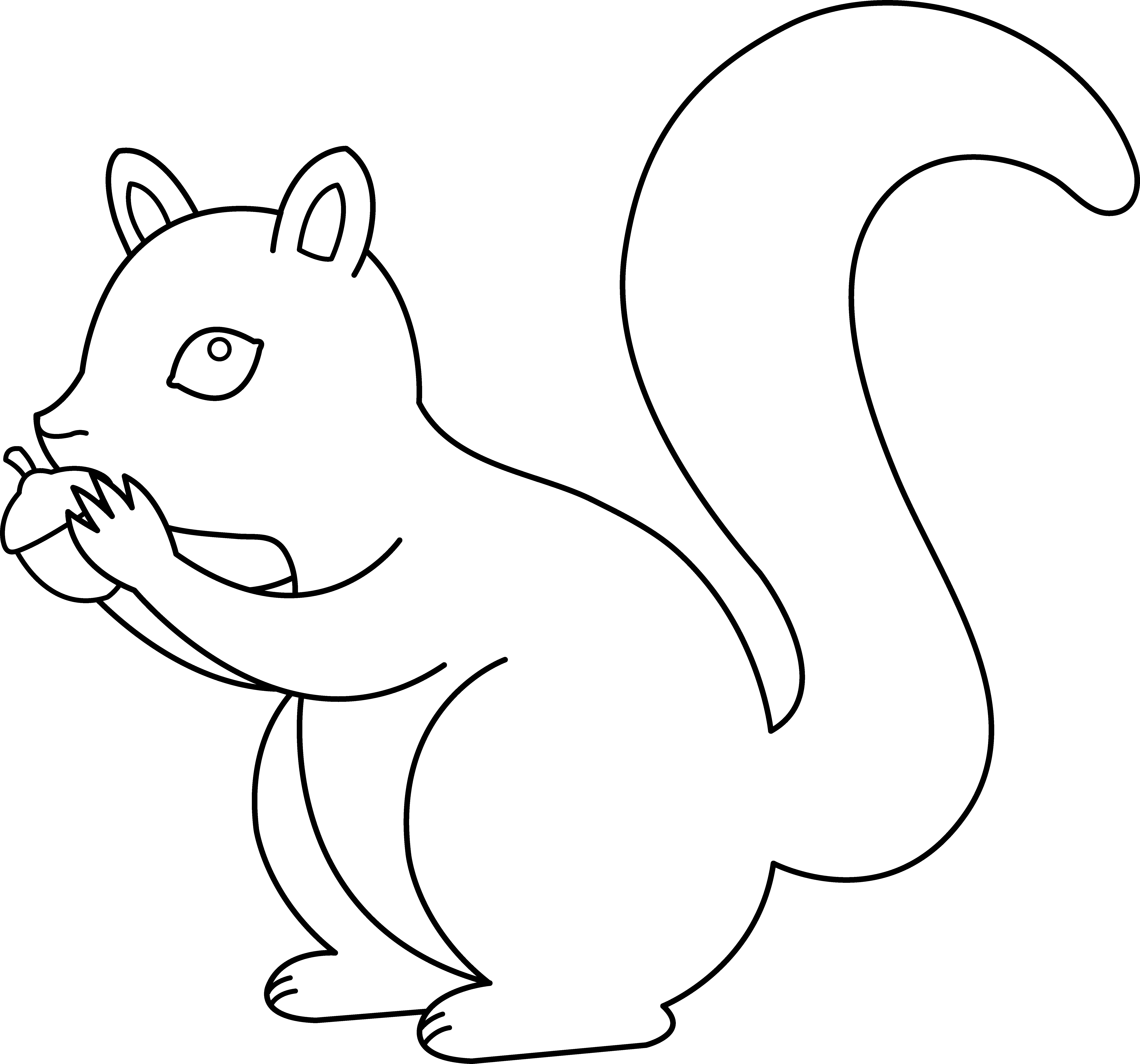着色页: 松鼠 (动物) #6119 - 免费可打印着色页