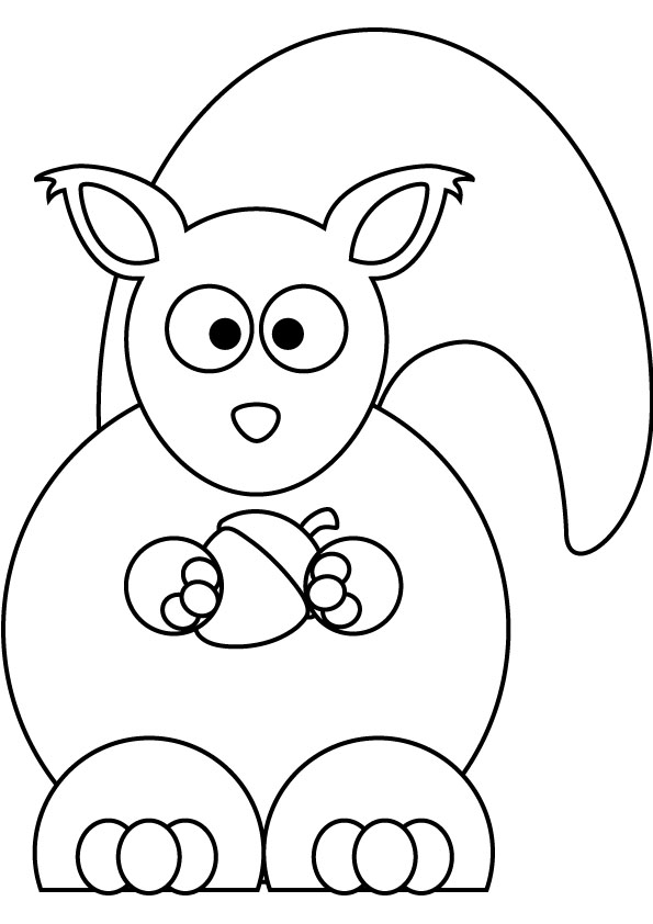 着色页: 松鼠 (动物) #6197 - 免费可打印着色页