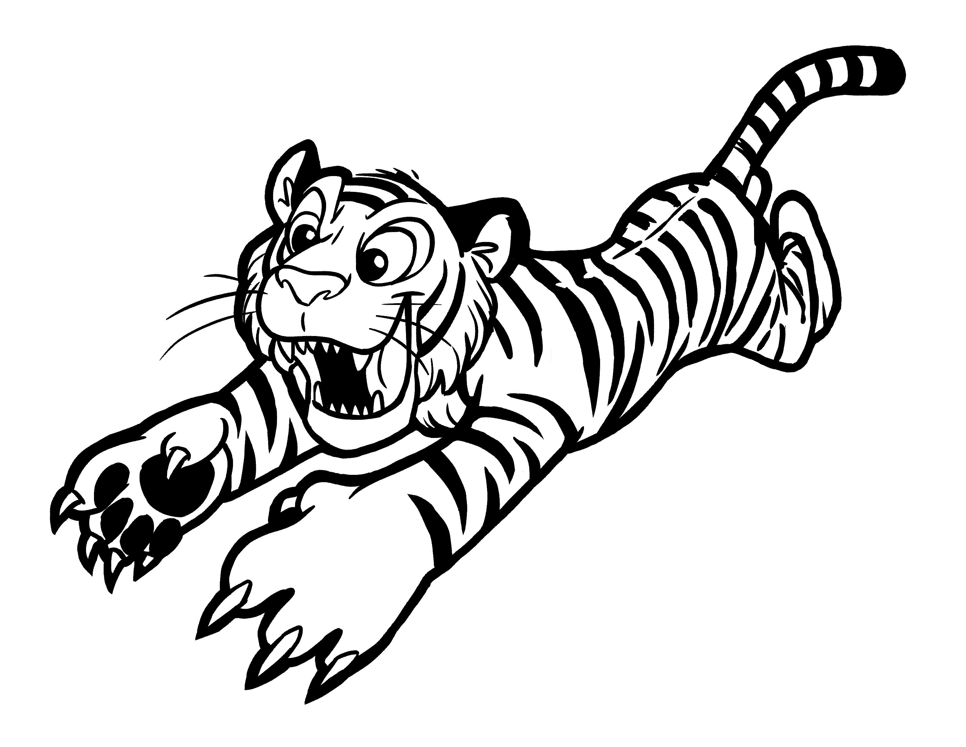 着色页: 老虎 (动物) #13589 - 免费可打印着色页