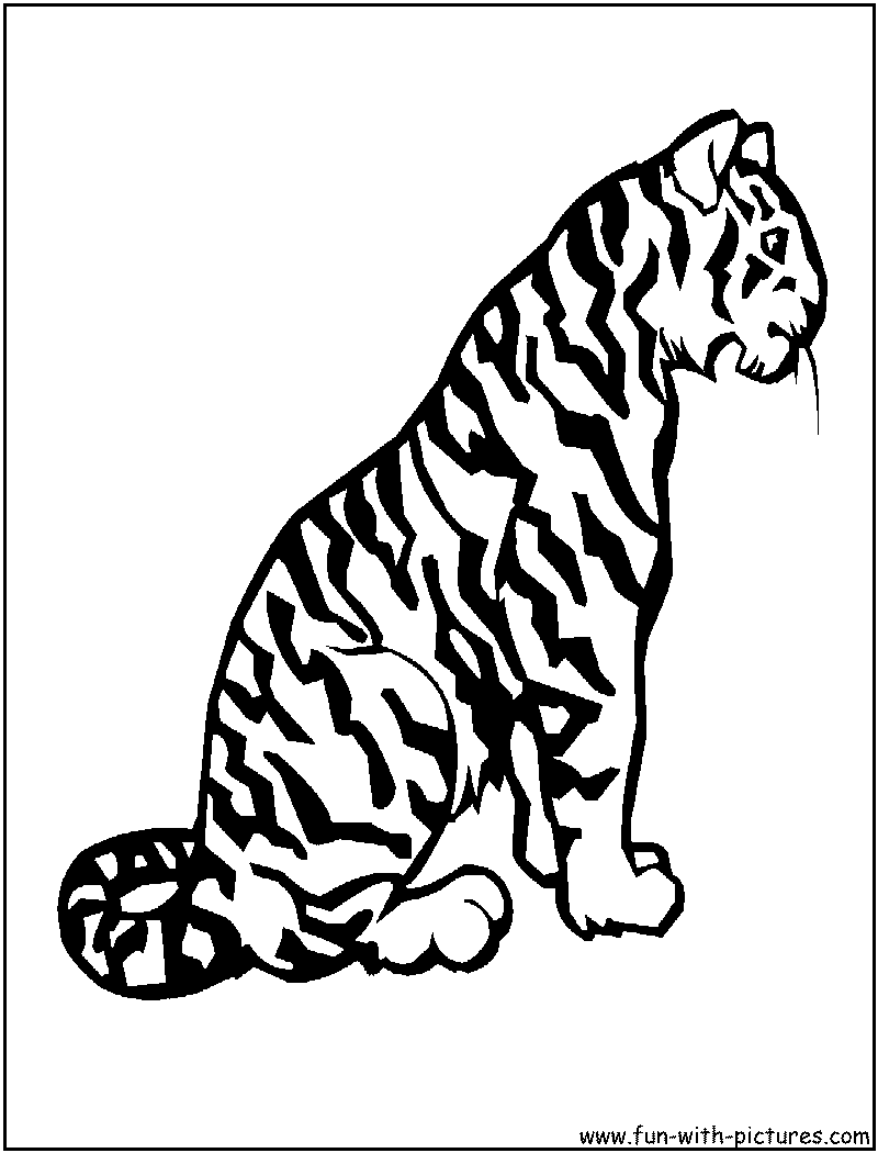 着色页: 老虎 (动物) #13619 - 免费可打印着色页