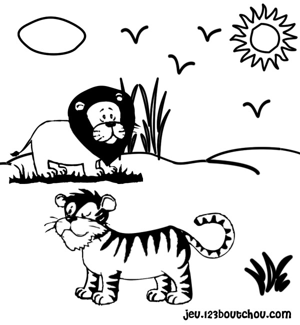 着色页: 老虎 (动物) #13689 - 免费可打印着色页